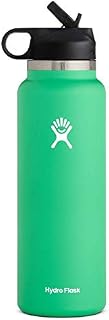 Hydro Flask Wide Mouth 2.0 Water Bottle, Straw Lid - 40 oz, Spearmint