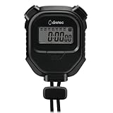 ドリテック(dretec) 滑りにくくて持ちやすいストップウォッチ 0.01秒単位で計測 スプリット機能 電池交換可 ストップウォッチ タイマー 勉強 スポーツ 陸上 水泳 ブラック