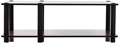 Furinno Just No Tools Dark Cherry Mid Television Stand With Black Tube #TOP1