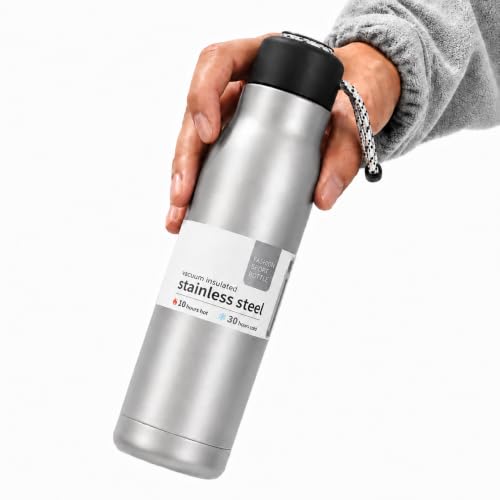 Image of 304 Stainless Steel Water Bottle 500 ml | Hot & Cold | Durable & Leak-Proof | For Office, Home, Kids, School For Women Men | 500ml water bottle | Grey