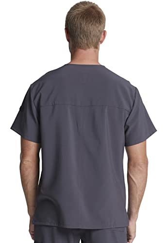 Dickies Eds Essentials Men Scrubs Top Tuckable V-Neck Plus Size Dk635, 6Xl, Pewter #TOP4