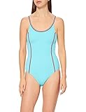  Tommy Hilfiger One-Piece Scooped Traje de baño de una Sola Pieza, Blue Curacao, Medium para Mujer