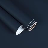 EaseStick 15.7''x160'' Navy Blue Wallpaper Peel and Stick Blue Contact Paper for Cabinets Removable Matte Solid Blue Wall Paper Self Adhesive Waterproof Vinyl Wrap for Countertops Kitchen Bedroom Wall