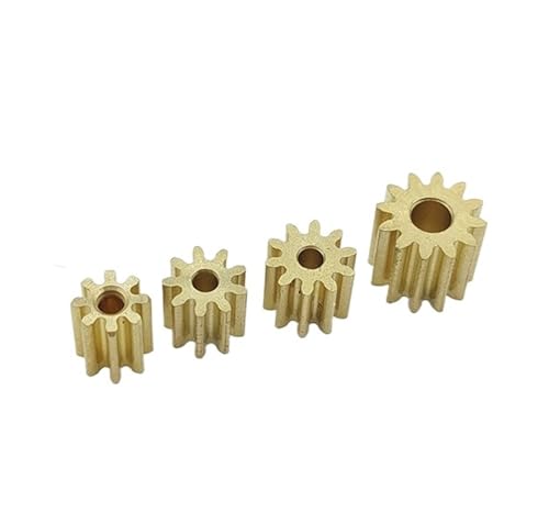 Bevel Gear Pinion Hardware Mechanical 1pcs 0.6M Modulus 8T 9T 10T 12T Teeth Metal Copper Brass Gear Motor Spindle Gearwheel Fit 2mm 3.175mm Shaft Diameter(C 10T 1.98mm Hole)