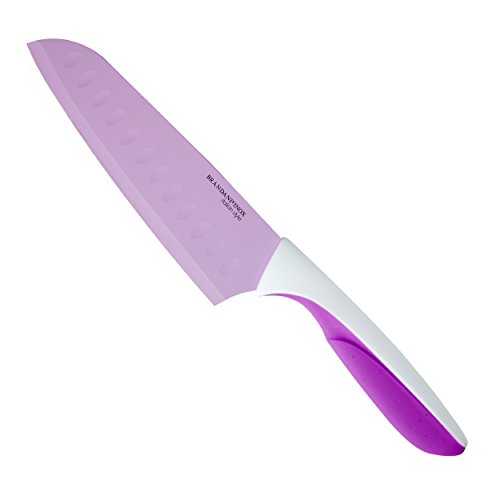 Renberg Q2197 Cuchillo Santoku, Acero Inoxidable, Violeta, 30.5X5X5 Cm