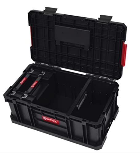 QBRICK 1606 Boîte à outils avec 2 organiseurs Boîte à outils modulaire Rangement à outils (KG) Noir