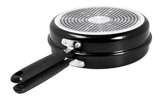 Aeternum, Black Pearl, Girafrittata Alto Antiaderente, Diametro 24 cm, Adatto all'Induzione, Alluminio, Nero