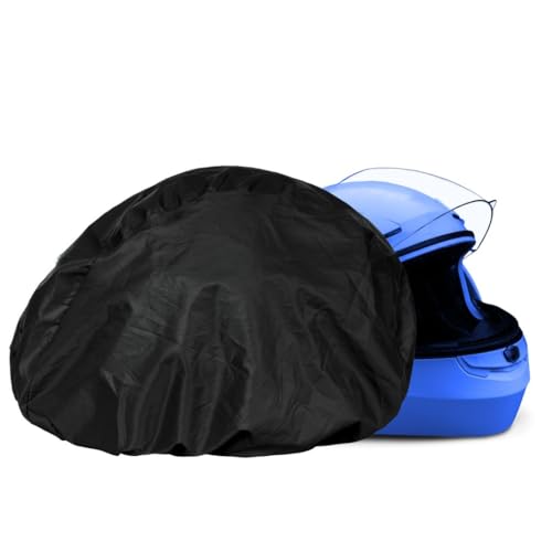 Image of Polyester Helmet Cover - Protects from Dust, Rain, Scratches | Dustproof Waterproof Lightweight and Durable Secure Universal Size Helmet Storage Bag for Motorcycles