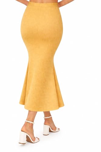 Image of Women's Seamless Cotton-Blend Saree Shapewear Petticoat - High-Waist Underskirt (S-XXL) - Fish-Cut, Breathable & Stretchable for Daily, Party