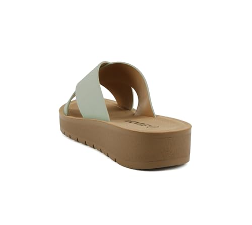 Image of Soda LUCY ~ Women Open Toe Flatform Platform Crisscross Band Upper Fashion Slide Sandals
