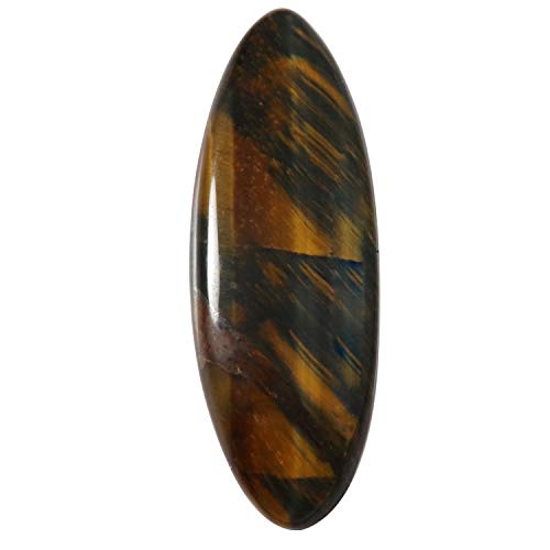 Oeil de tigre bleu de 43,55 ct, une pierre ovale haut de gamme de qualité cabochon