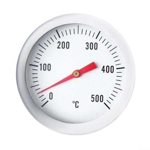 Termómetro de horno con sensor de 70 mm en acero inoxidable con rosca M8, apto para control de temperatura en hornos de leña, pizza y piedra