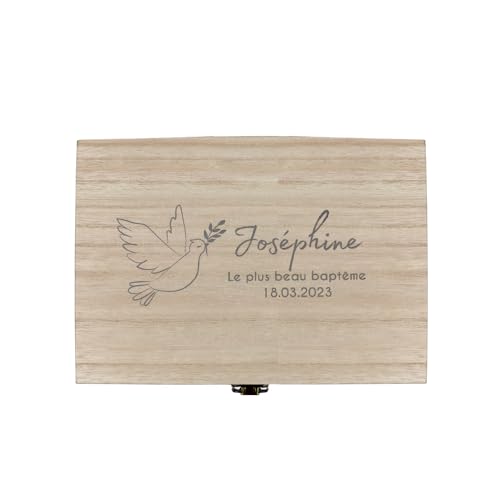 CADEAUX.COM - Set Couverts Enfant - Coffret Personnalisé Gravé Baptême avec Couverts - Cadeau Personnalisé Enfant, Cadeau Naissance Fille, Cadeau Naissance Garcon, Cadeau Baptême