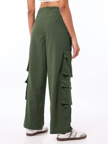 Image of Bewakoof Women's Relaxed Fit Mid Rise Pants