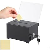 【Polyvalent】Nos boîtes noires sont parfaites comme boîte de dons, urne électorale, boîte à suggestions, tirelire, etc. Parfait pour des événements comme des élections, des collectes de fonds ou des soirées caritatives !