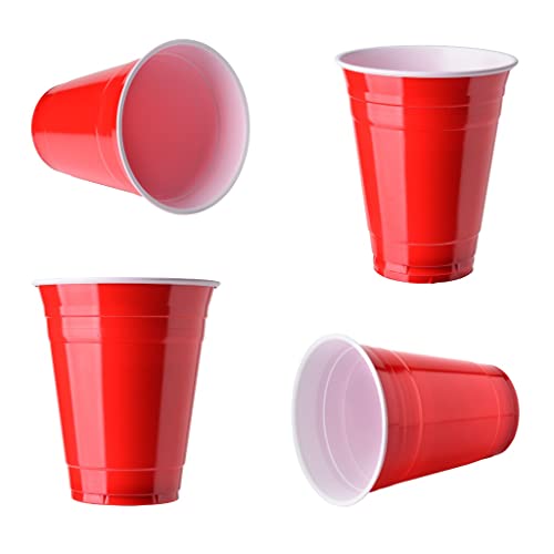 Bierpong-Becher 50 Stück Rote Partybecher für Spiele und Getränke