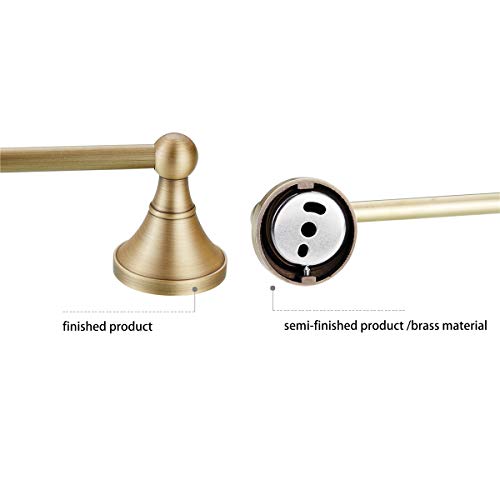 Flybath Towel Bar Rail Single Layer Antique Brass Towels Hanger Holder Wall Mounted 57 Cm / 22 Inch, Brushed Bronze #TOP6