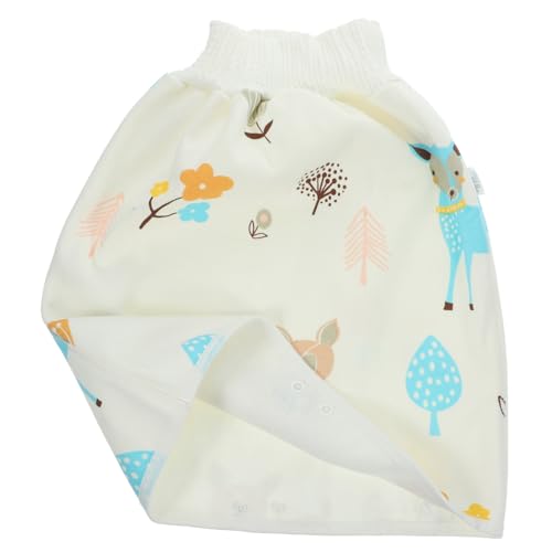 Parliky - Parliky High-Waist Nappy Skirt for Boy Girl Cartoon Print Pure Cotton Pee Training Clothes Breathable Washable Diaper Cover for Boys and Soft Anti-Leak Protection