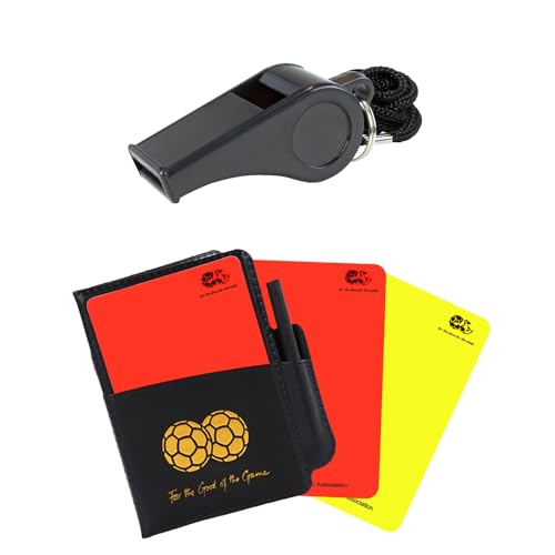 Soccer Referee Kit with Upgraded Loud Whistle Red Yellow Cards Set