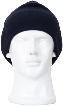 Women Men Round Top Leisure Time BAGGY BEANIE Ski Neckerchief Hat POLYESTER Winter Warm DARK BLUE Hat