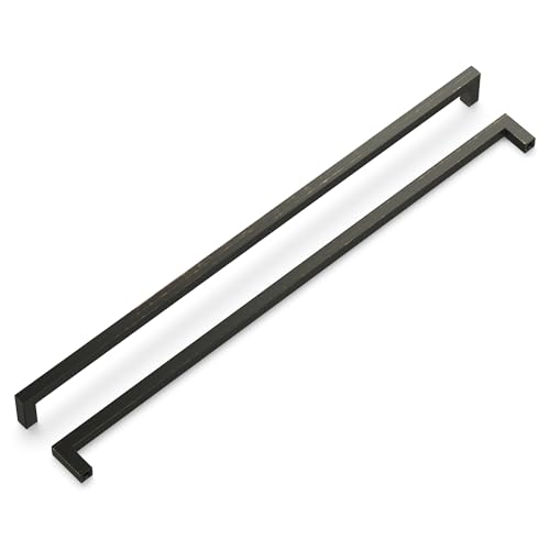 Hickory Hardware Solid Core Kitchen Cabinet Pulls, Luxury Cabinet Handles, Hardware for Doors & Dresser Drawers, 18 Inch Hole Center, Vintage Bronze, Skylight Collection(Pack of 1)