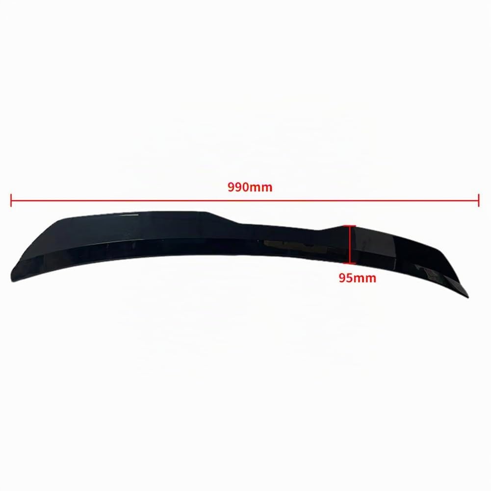 Spoiler Posteriore per Auto, Facile da Installare con Nastro Adesivo, Sostituzione Diretta, Ideale per Modelli Senza Spoiler di Fabbrica, Leggero, Design Resistente, Nero Brillante