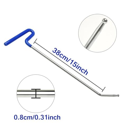 Image of LadyRosian 14PCS Paintless Dent Repair Kits Dent Repair Rods Stainless Steel Tools with Accessory for Car Auto Body Dents Hail Damage Removal Set