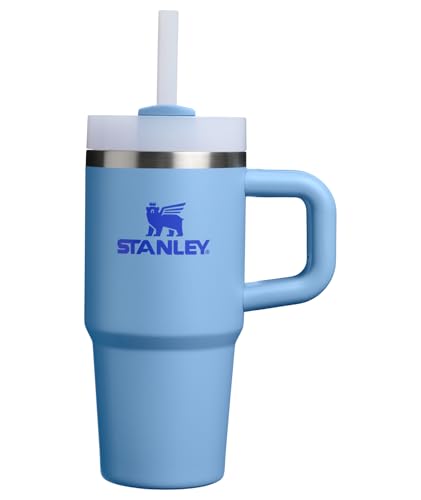 Image of STANLEY Quencher H2.0 Tumbler with Handle and Straw 14 oz | Flowstate 3-Position Lid | Cup Holder Compatible for Travel | Insulated Stainless Steel Cup | BPA-Free | Blue Sky