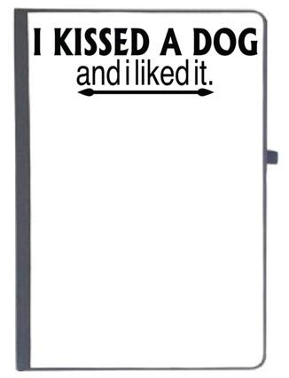UDNAG Ruled 'I Kissed A Dog And I Like It', Notebook Diary [A5, 80Pages, 80GSM, Black]