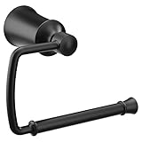Moen YB2108BL Dartmoor Single Post Toilet Paper Holder, Matte Black