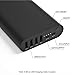 BONAI Portable Charger 20000mAh Power Bank 4 USB Output & Dual Input, Aluminum Polymer External Battery Pack for Road Trip Camping Compatible with iPhone iPad Smartphone Tablet etc. - Black