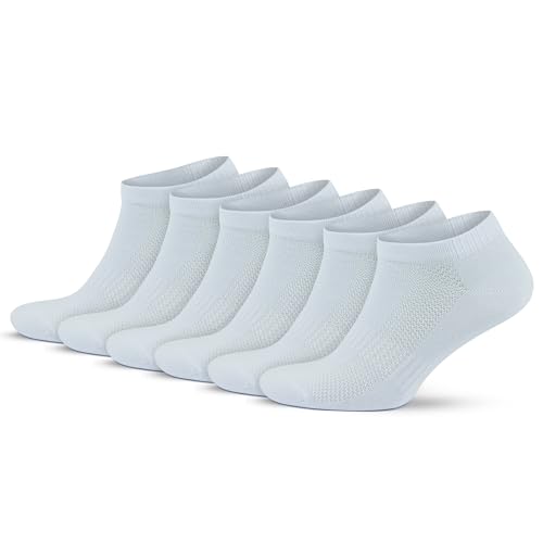 Chaussettes de sport en coton GoWith Lot de 6 paires unisexes respirantes et légères modèle 3009