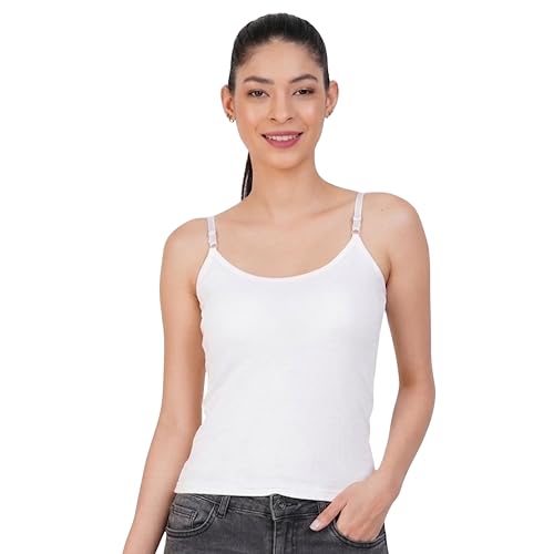 Image of Women's Cotton Camisole Slip | Adjustable Straps | Ultra-Soft Pure Cotton Fabric | Camisole | (S,M,L,XL,2XL,3XL,4XL)