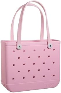 BOGG BAG BABY Small Waterproof Washable Tote for Beach Boat Pool Work School Sports 15x13x5.25 - Lightweight Cute Tote Bag - Durable Rubber Bags For Women - Unique Patented Design