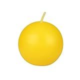 Zest Candle 6-Piece Ball Candles, 3-Inch, Yellow