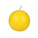 Zest Candle 6-Piece Ball Candles, 3-Inch, Yellow