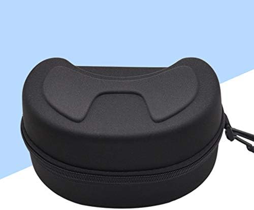 Caixa de óculos de sol portátil preta para esqui da Liobo com zíper e protetor de óculos para viagem e esportes na neve