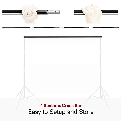Limostudio 10 Ft Wide Crossbar, 4-Section, Photography Lighting Muslin Backdrop Support Crossbar, Wide Compatibility, Agg1783 #TOP2