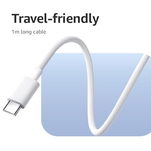Image of Original Fast Cable USB-C Cable Fast Charging for iPhone 16, Pro, Pro Max, Plus, Galaxy S24, S23, Note, Pixel, iPad Pro, Carplay & More - White