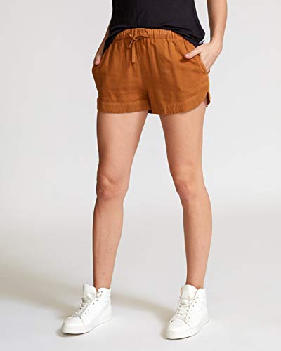 RVCA Women New Yume Elastic Short Brown Medium
