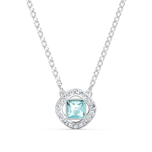 Añade un toque celestial a tu estilo con este collar Swarovski. Su cristal azul brillante y los detalles bañados en rodio son perfectos para looks cotidianos. Un accesorio elegante y atemporal que te encantará.