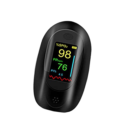 Image of LED Fingertip Oximeter Blood Oxygen Saturation Monitor Sensor Meter Black