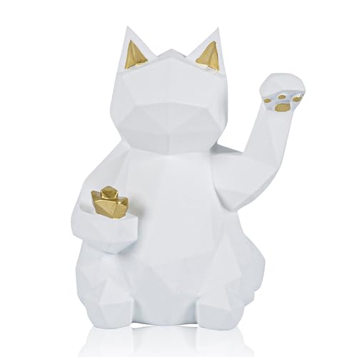 Figura Decorativa Gato de la Suerte Geométrico 4x5x6 miniatura 1