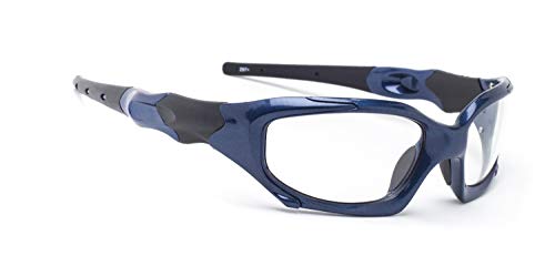 Envolver gafas de radiación para cabezas de estilo mediano y grande (azul) Cover