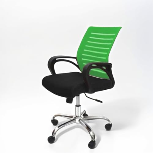 Image of Ngfc Office Chair for Home with Back Support Arm Rest 360 Degree Rotating Office Chair with Tilt Lock Mechanism High Comfort Seating Ergonomic Chair for Home & Office (1, Green)