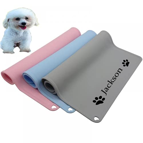 Tapis de gamelle imperméable et absorbant napperon lavable sur mesure pour nourriture chat - 3