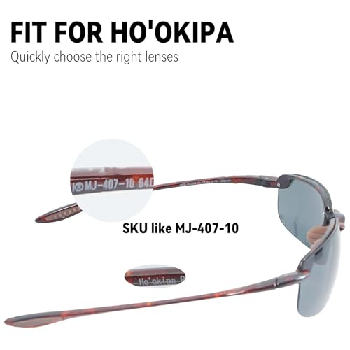 Replacement Lenses for Maui Jim Ho'okipa (MJ-407 Series) Sunglasses4