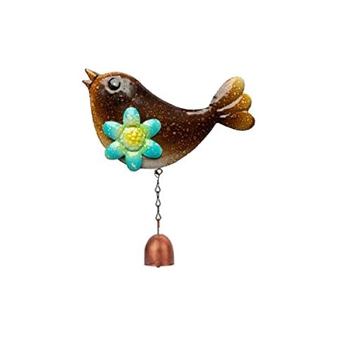 Lizzy Metal Garden Wind Chime with Bird Cover