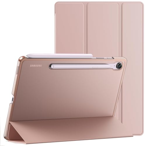 TechDealsUK Smart Case for Samsung Galaxy Tab S8+ (12.4-Inch 2022) Tab S7 FE (12.4-Inch 2021) Tab S7+ (12.4-Inch 2020) Slim Magnetic Cover with Auto Sleep/Wake (Rose Gold)