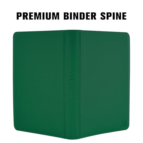 Image of Premium 1000+ Pockets Card Binder,16 Pockets Trading Card Binder Ringless Side Loading Trading Card Album Folder for TCG -Dark Green